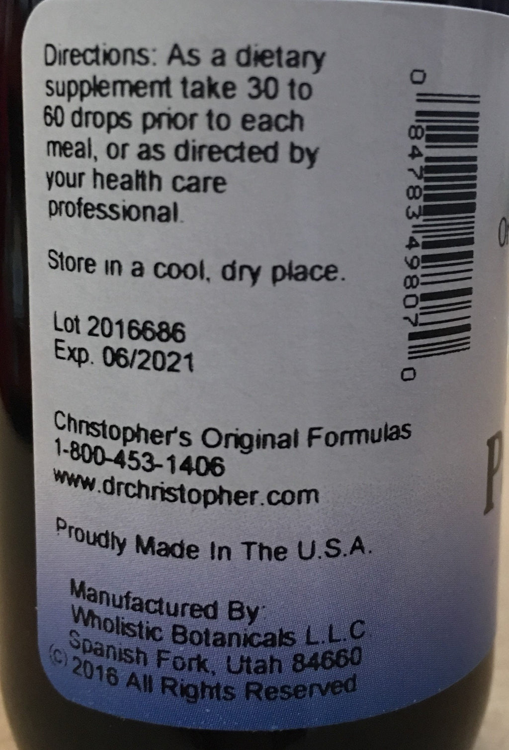Christopher's Pancreas Formula Extract 2 fl oz (59 ml) | Digestive & Pancreas Health