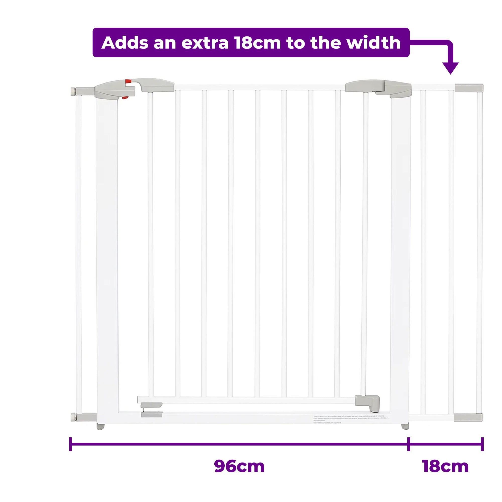 Clippasafe Swing Shut Gate 18cm Extension – White