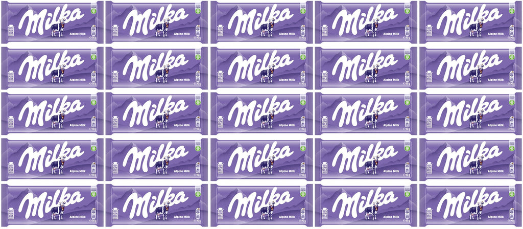 25 x Milka Alpine Milk Large Bar - 90GM