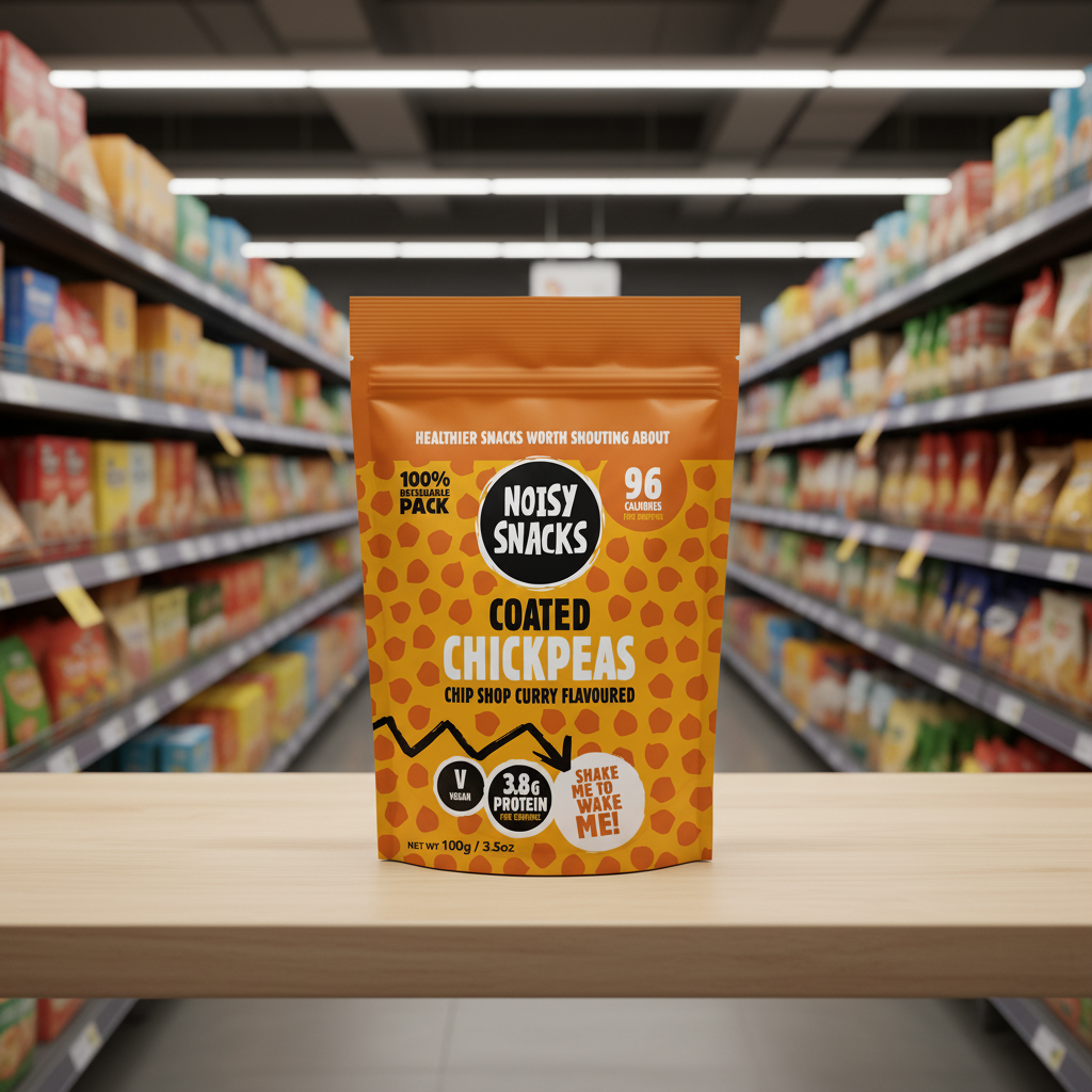 7 x Noisy Snacks Coated Chickpeas Chip Shop Curry - 100g