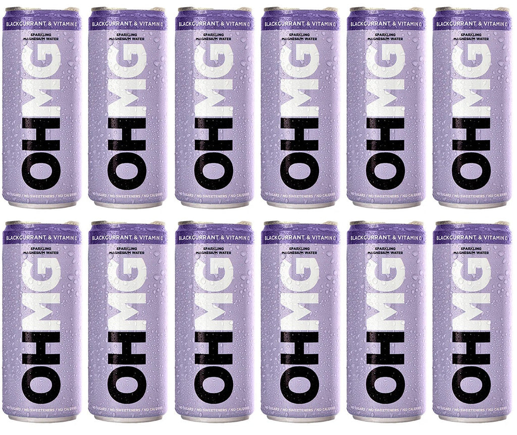 12 x OHMG Blackcurrant & Vitamin C  Sparkling Water - 330ml