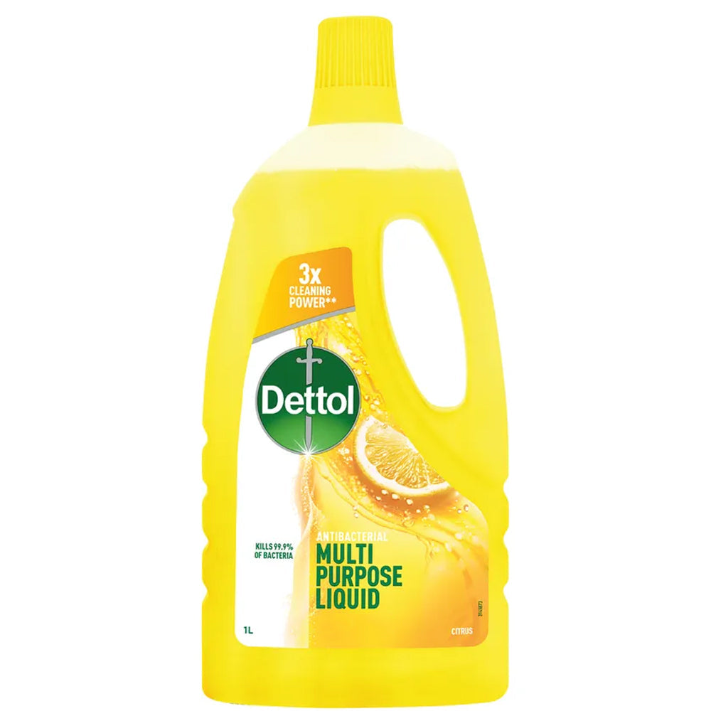 6 x Dettol Multipurpose Antibacterial Citrus - 1 LITRE