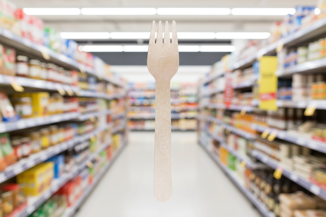 D2E Cutlery Wooden Fork 6In 1000Pk X 1