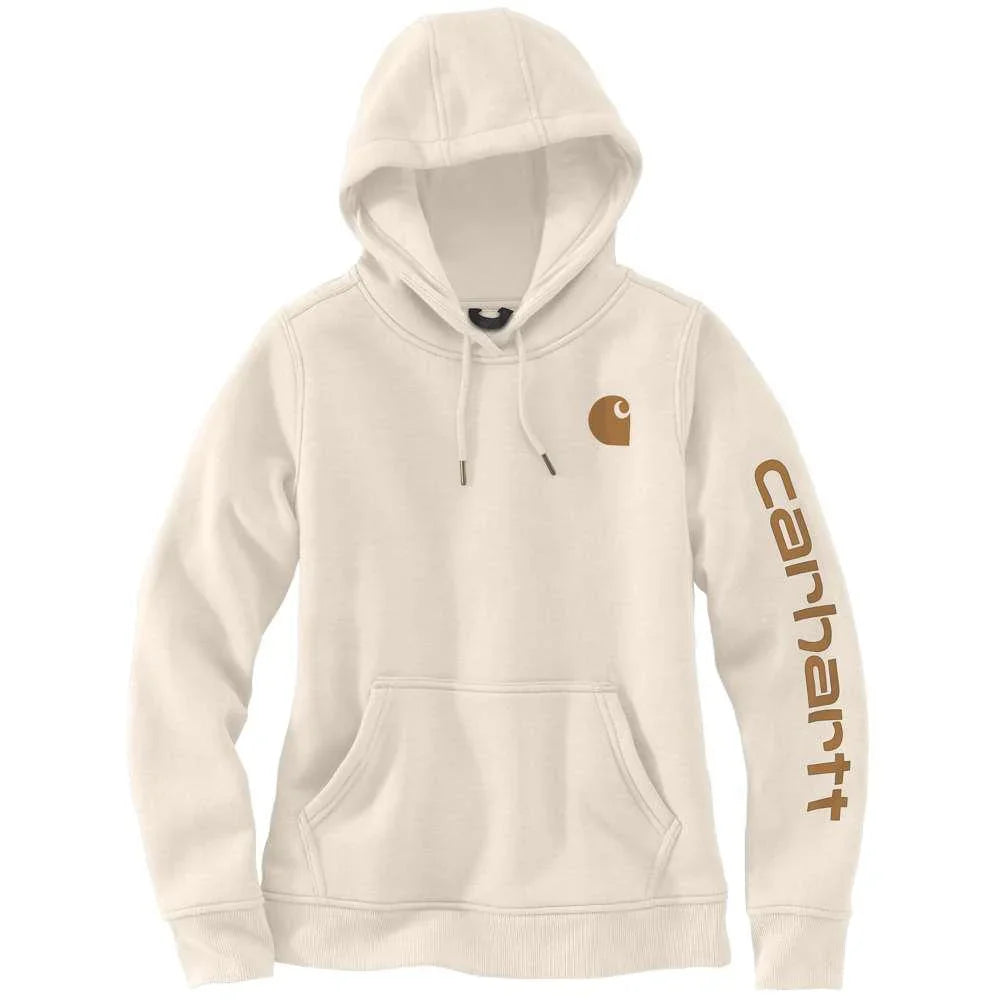 Carhartt 102791 Womens Clarksburg Relaxed Fit Midweight Logo Sleeve Sweatshirt