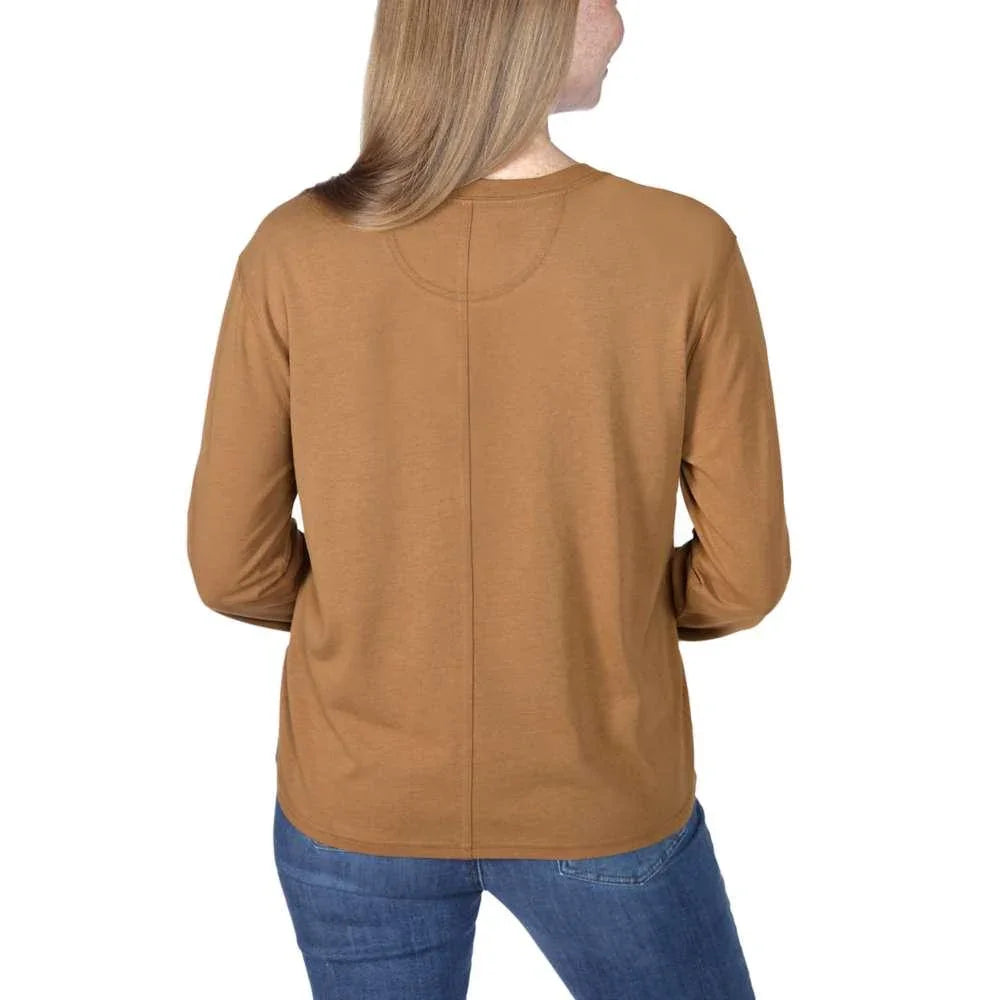 Carhartt 106121 Women's Relaxed Fit Lightweight Long-Sleeve Pocket T-Shirt