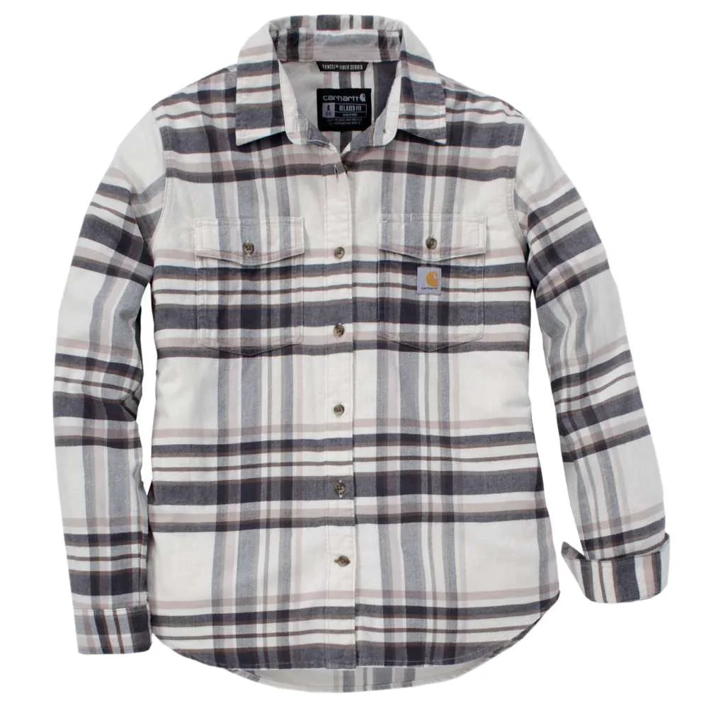 Carartt 107135 Women's TENCEL Fiber Series Relaxed Fit Long-Sleeve Flannel Shirt