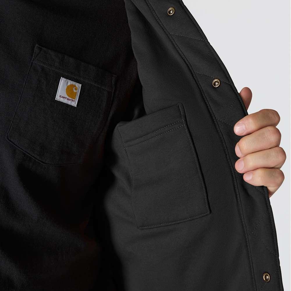 Carhartt 107270 Rain Defender Loose Fit Heavyweight Quilted Snap Front Shirt Jac