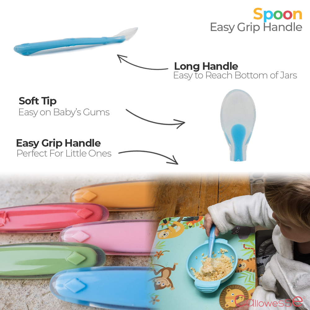 Callowesse Silicone Weaning Spoon – Blue