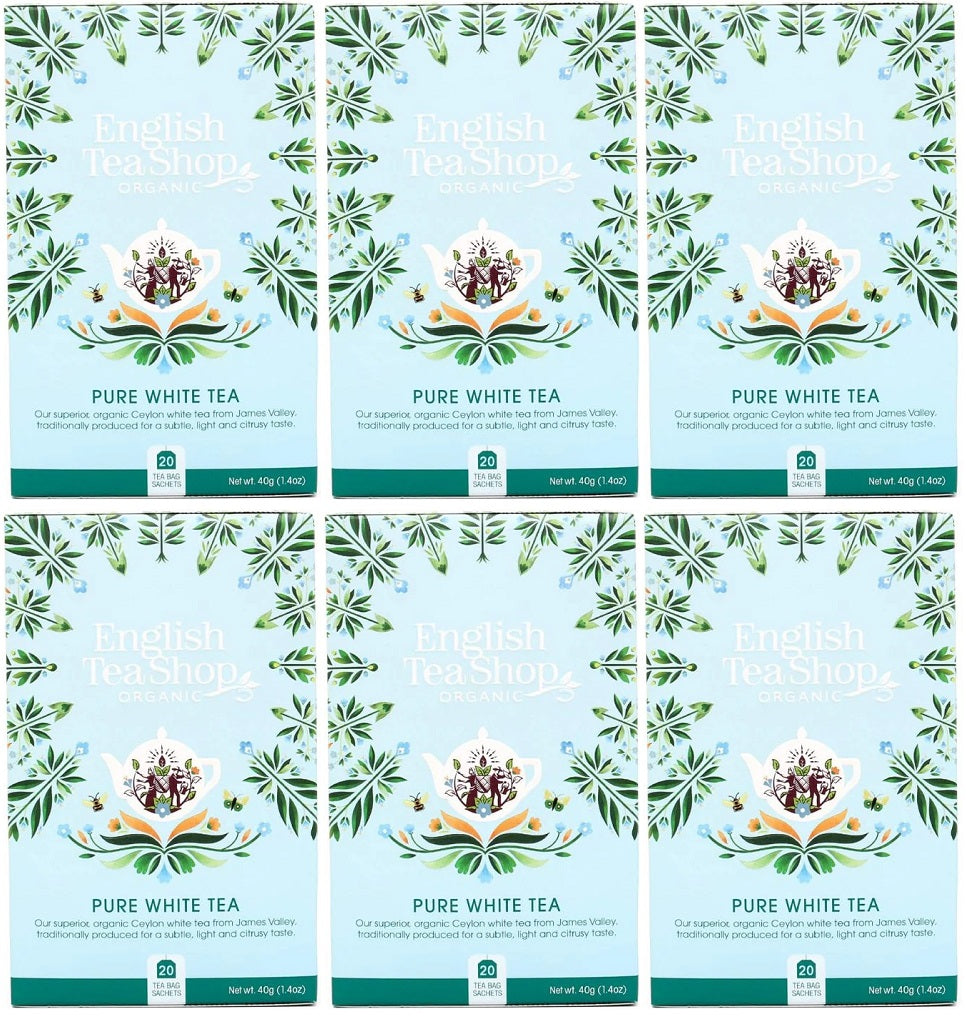 6 x English Tea Shop Pure White Tea - 20Bags