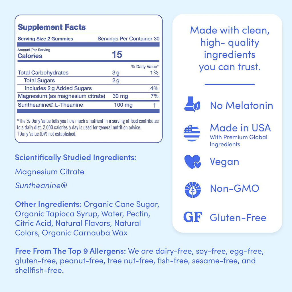 FIRST DAY Magnesium for Kids Gummies – Sleep & Relaxation Support, No Melatonin, Strawberry