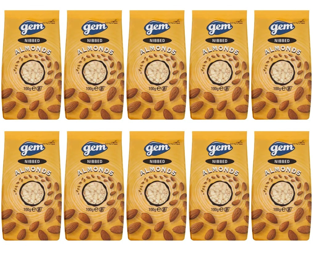 10 x Gem Nibbed Almonds 1Kg