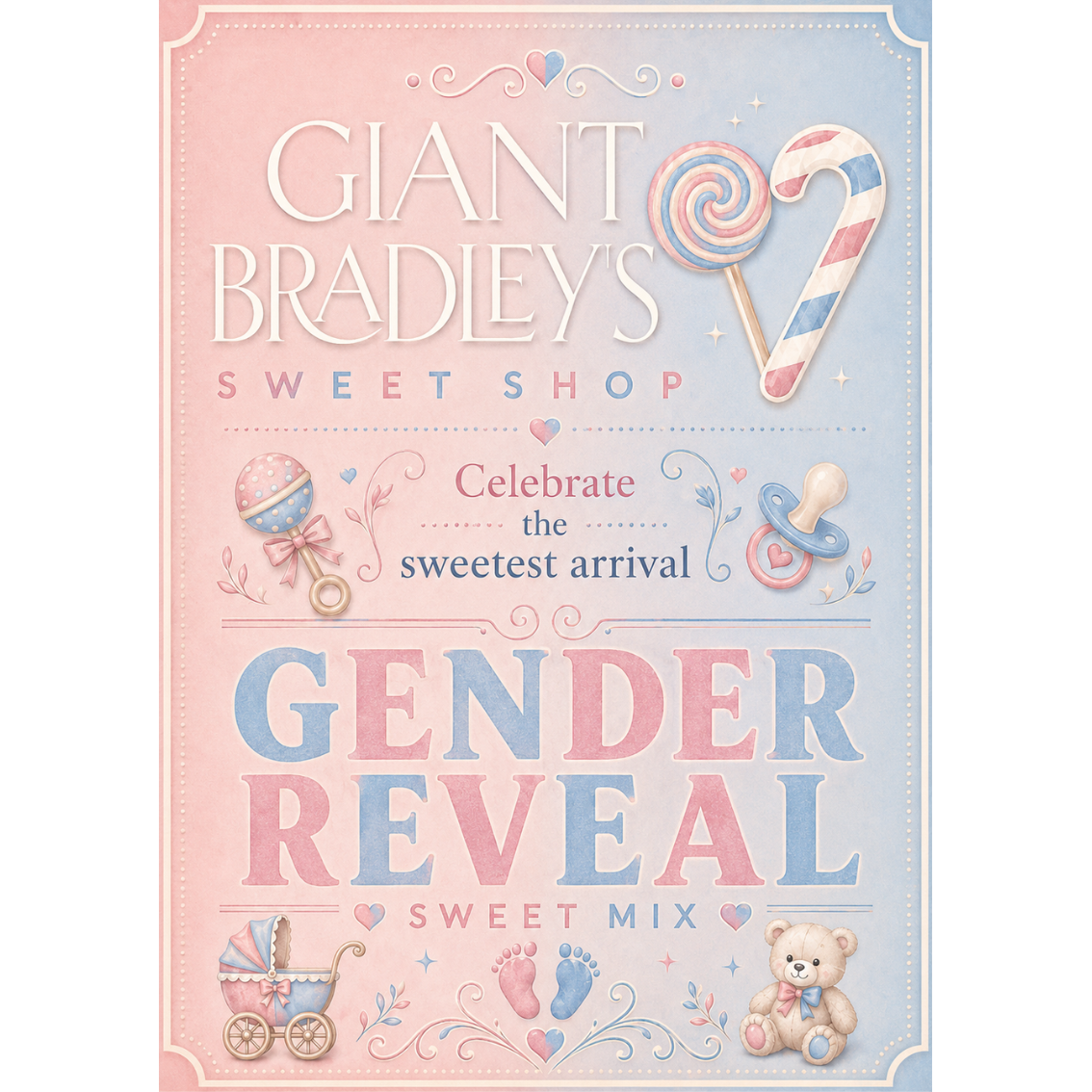 Gender Reveal Pouch Perfect for Parties & Baby Showers