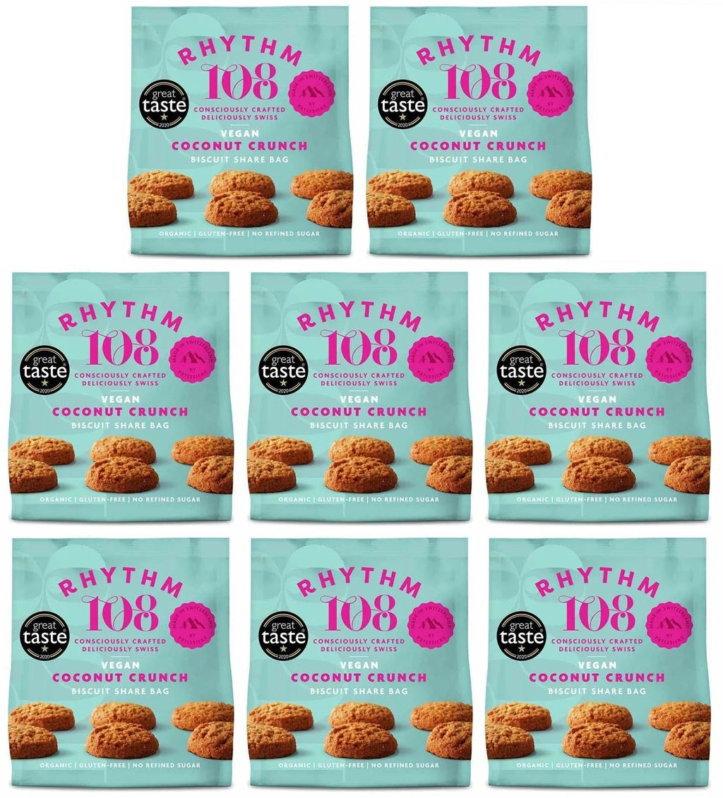 8 x Rhythm 108 Coconut Crunch Share Bag - 135g