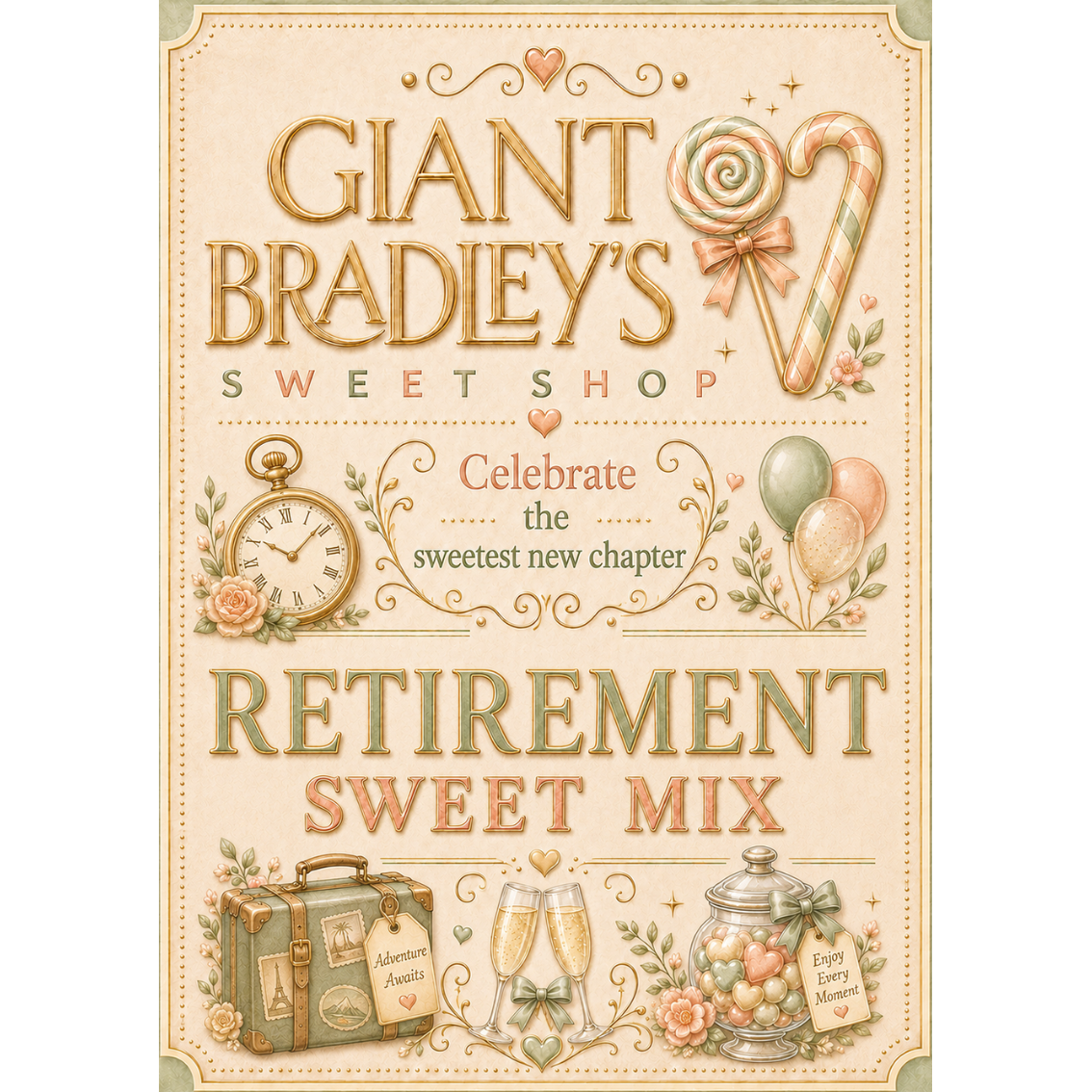 Happy Retirement Sweets Pouch Perfect for Parties & Corporate Events 150g