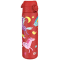 Leak Proof Slim Water Bottle, Stainless Steel, Red Unicorns, 600ml (20oz)