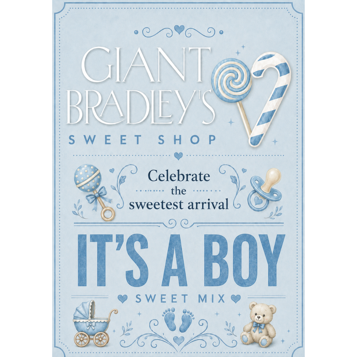 Its a Boy Pouch Perfect for Parties & Baby Showers 150g