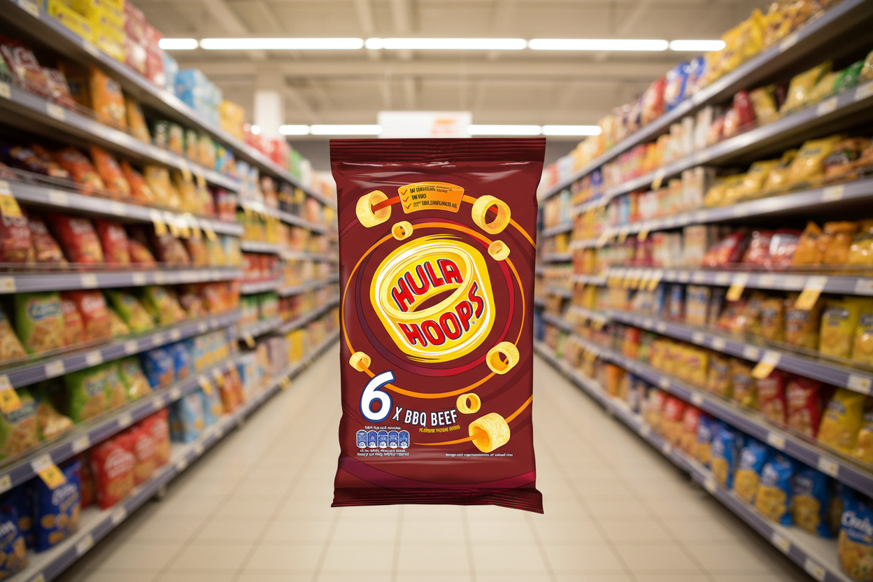 30 x Hula Hoops Bbq Beef 6pk - 6X24GM