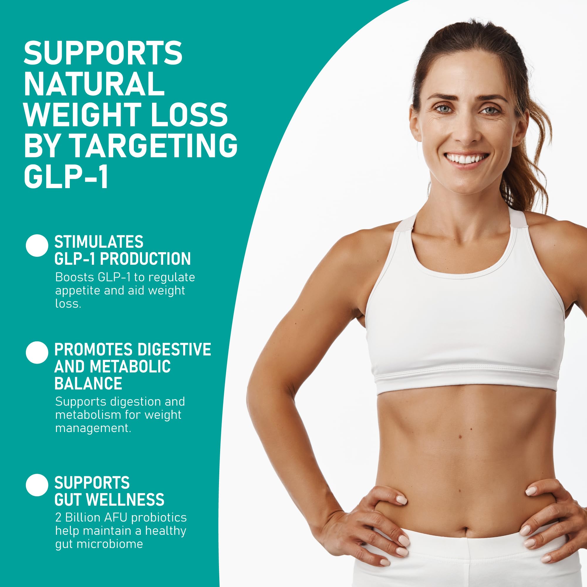 KetoZest GLP-1 Booster Probiotic + Prebiotic for Weight Loss | Akkermansia Muciniphila
