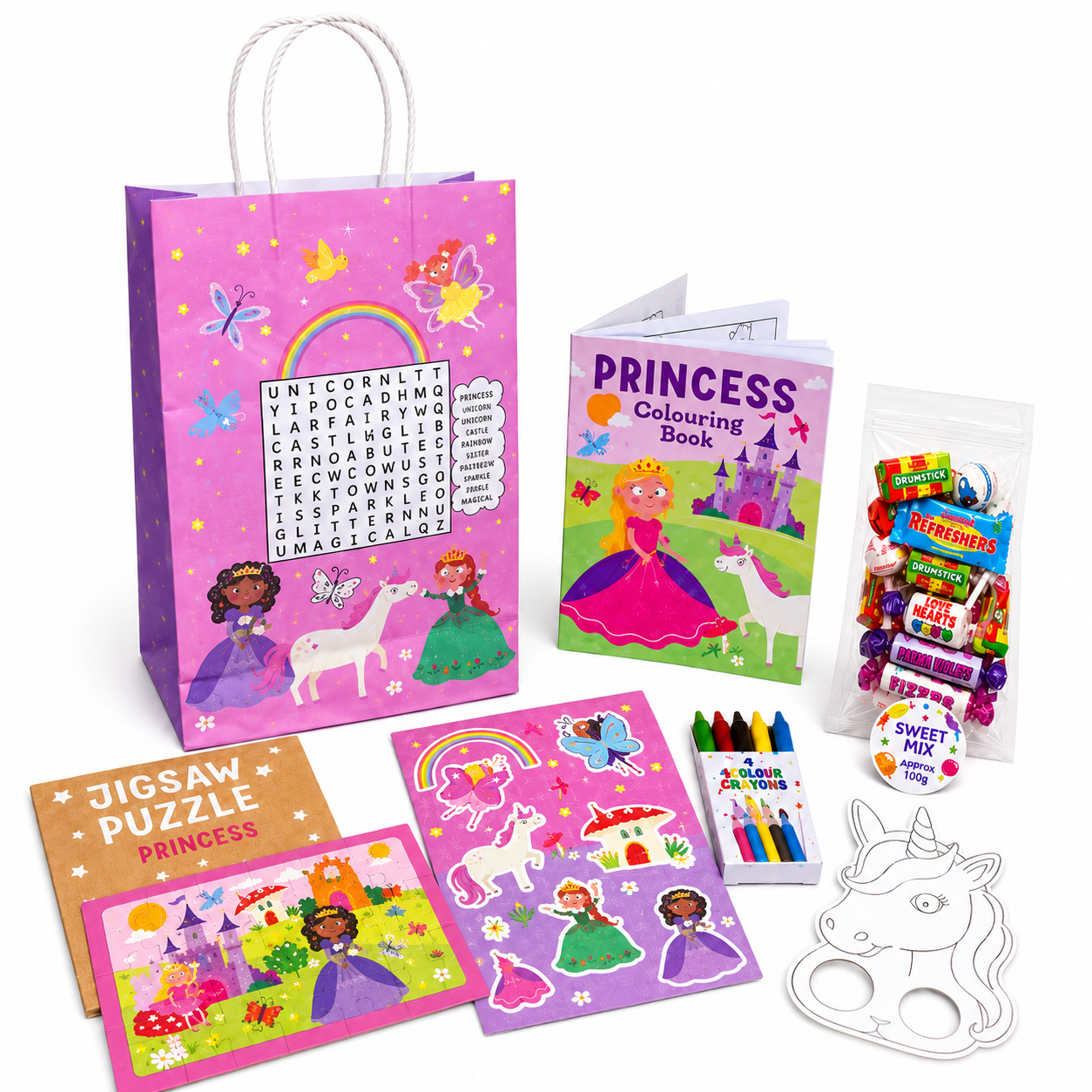 Kids Themed Party Bags (Optional 150g Sweets)