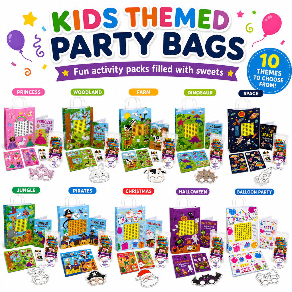 Kids Themed Party Bags (Optional 150g Sweets)