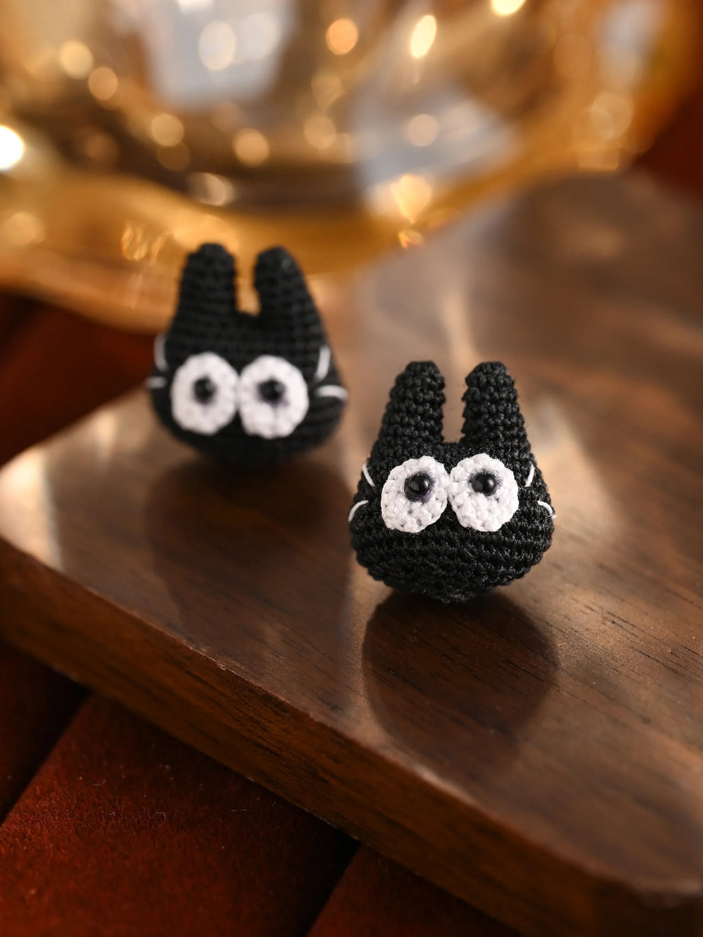 Black Cat Micro Earrings