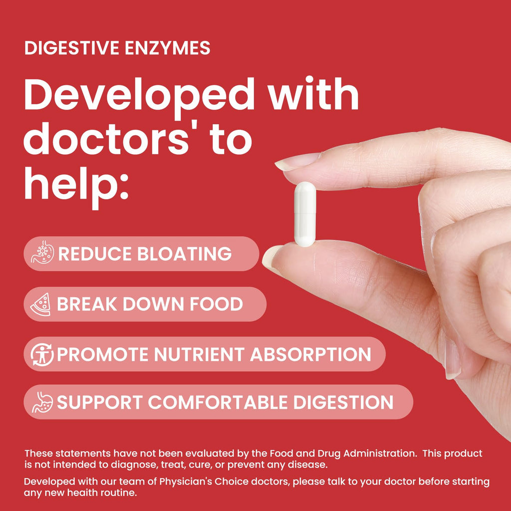 LOUDSAY Digestive Enzymes - Multi Enzymes, Organic Prebiotics & Probiotics for Digestive Health & Gut Health - Meal Time Discomfort Relief & Bloating - Dual Action Approach - 60 CT