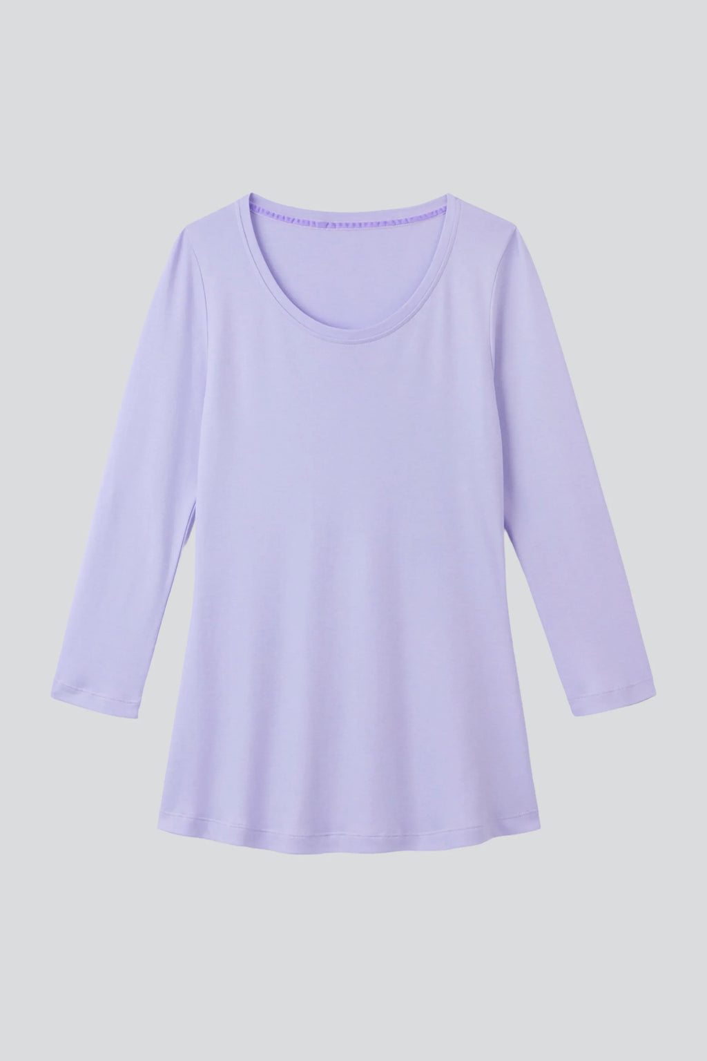 3/4 Sleeve Scoop Neck Cotton Modal T-Shirt