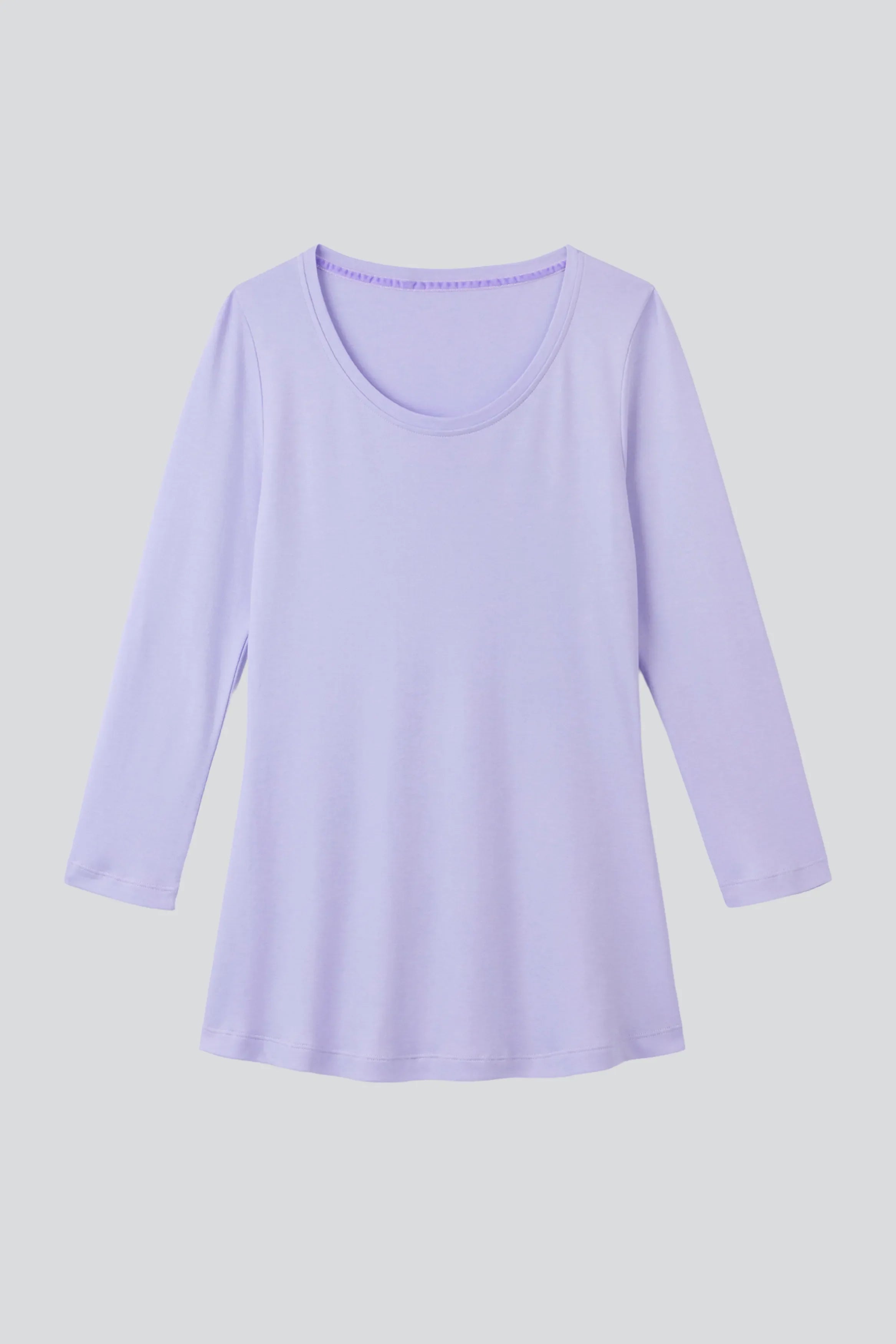 3/4 Sleeve Scoop Neck Cotton Modal T-Shirt