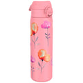 Leak Proof Slim Water Bottle, Stainless Steel, Flowers, 600ml (20oz)