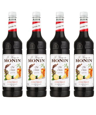 4 x Monin Lemon Tea Syrup 1Lt