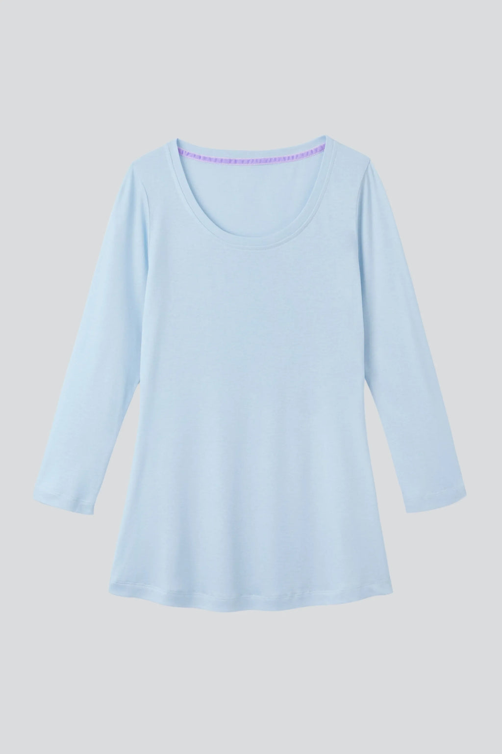 3/4 Sleeve Scoop Neck Cotton Modal T-Shirt
