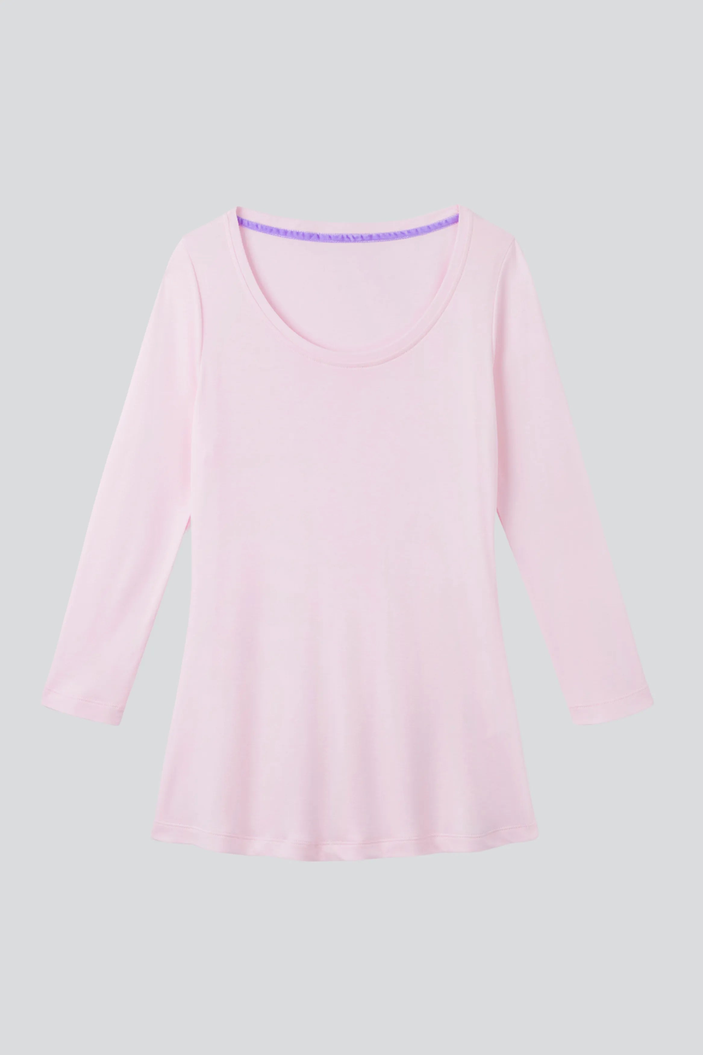 3/4 Sleeve Scoop Neck Cotton Modal T-Shirt