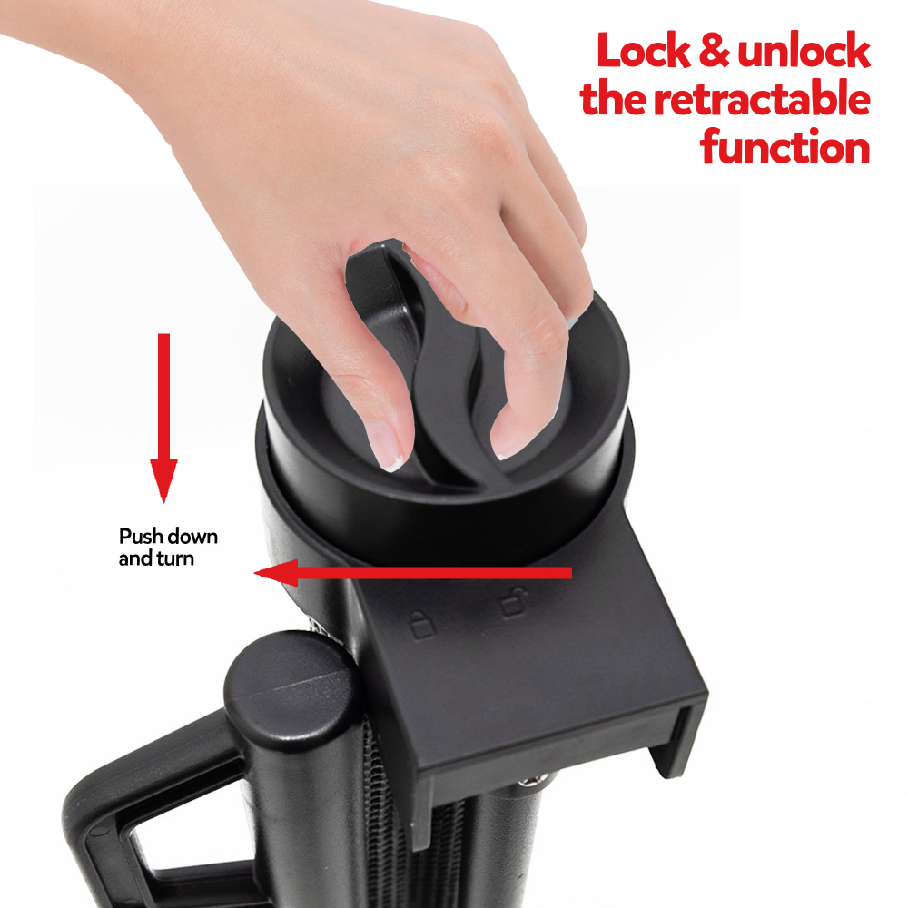 Callowesse Air Retractable Stair Safety Gate 0-140cm – Black