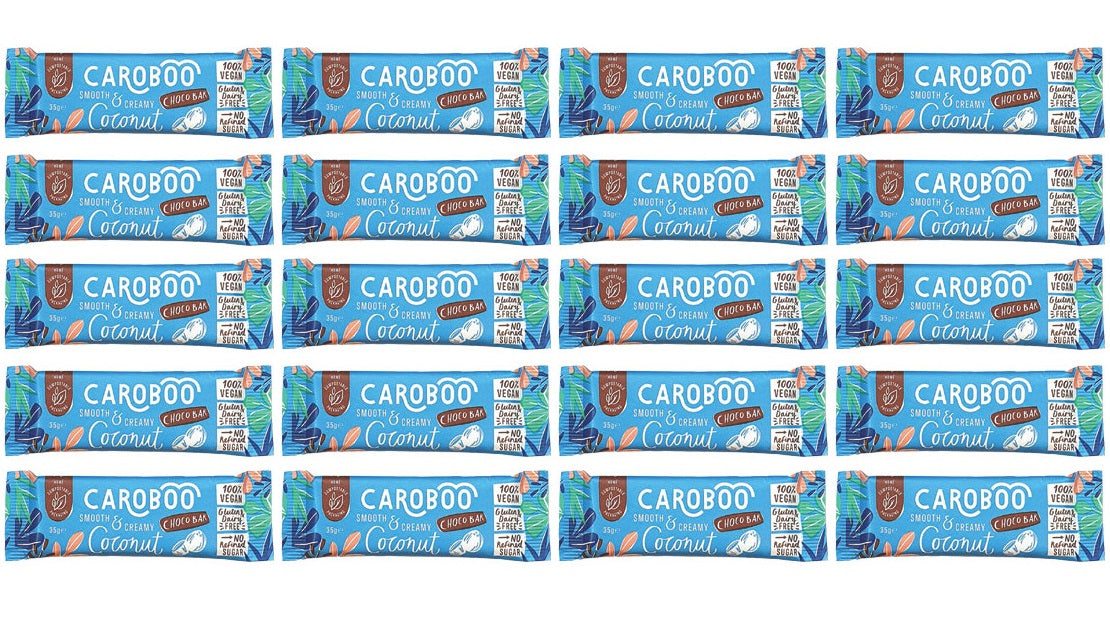 20 x Caroboo Coconut Carob Choc Bar - 35g