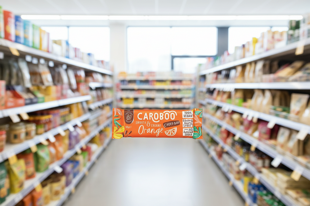 20 x Caroboo Orange Carob Choc Bar - 35g