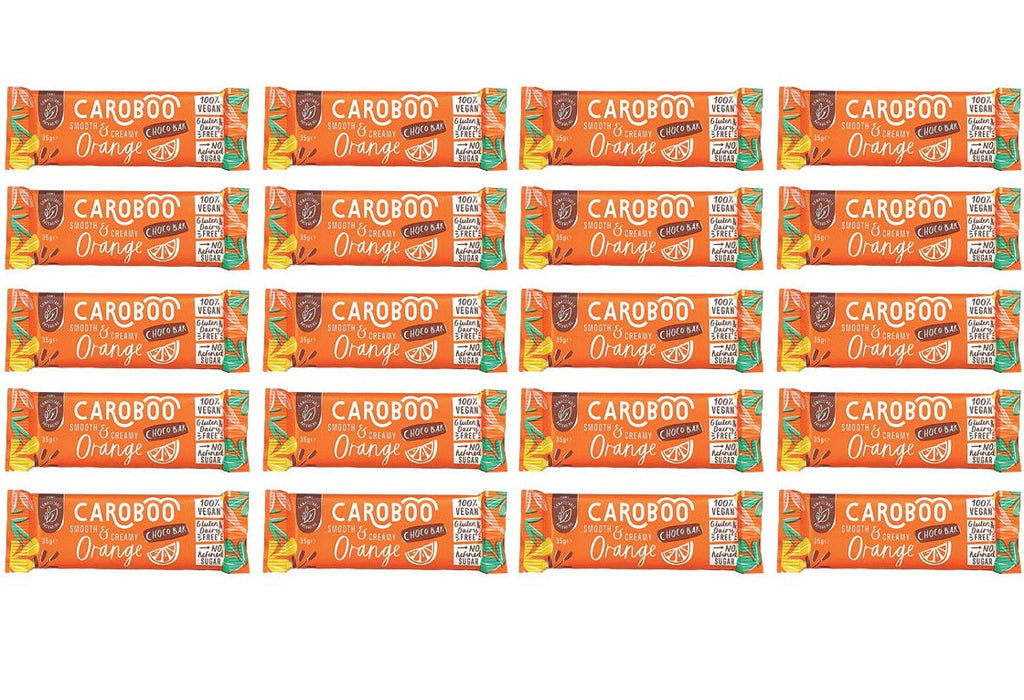 20 x Caroboo Orange Carob Choc Bar - 35g