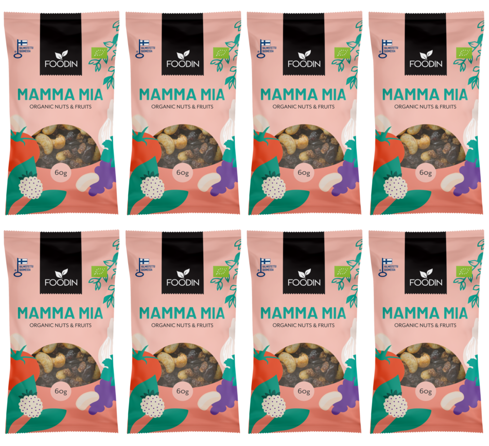 8 x Foodin Nuts & Fruits Mamma Mia Org - 60g