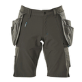 Mascot Advanced 17149 Water-Repellent Stretch Work Shorts Grey