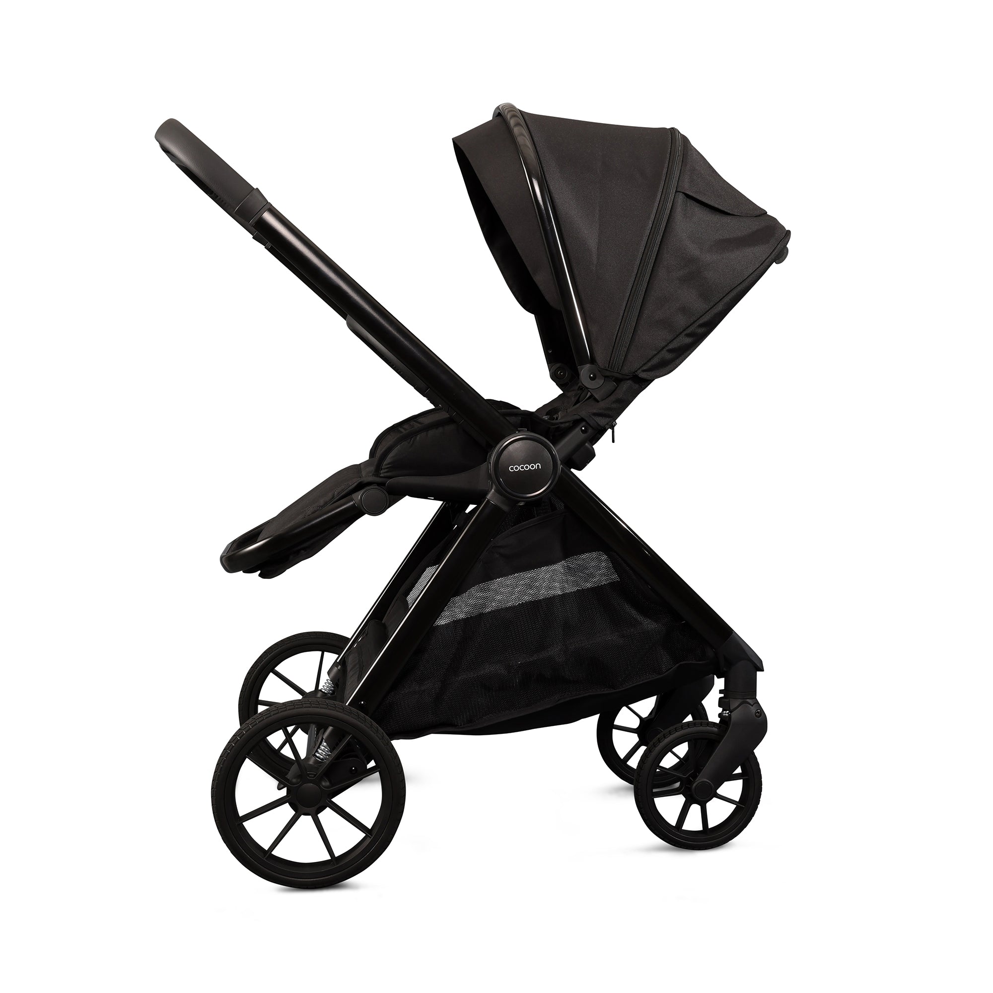 Mee-Go Cocoon Travel System with EVO Spin Car Seat and ISOFIX Base – Liquorice