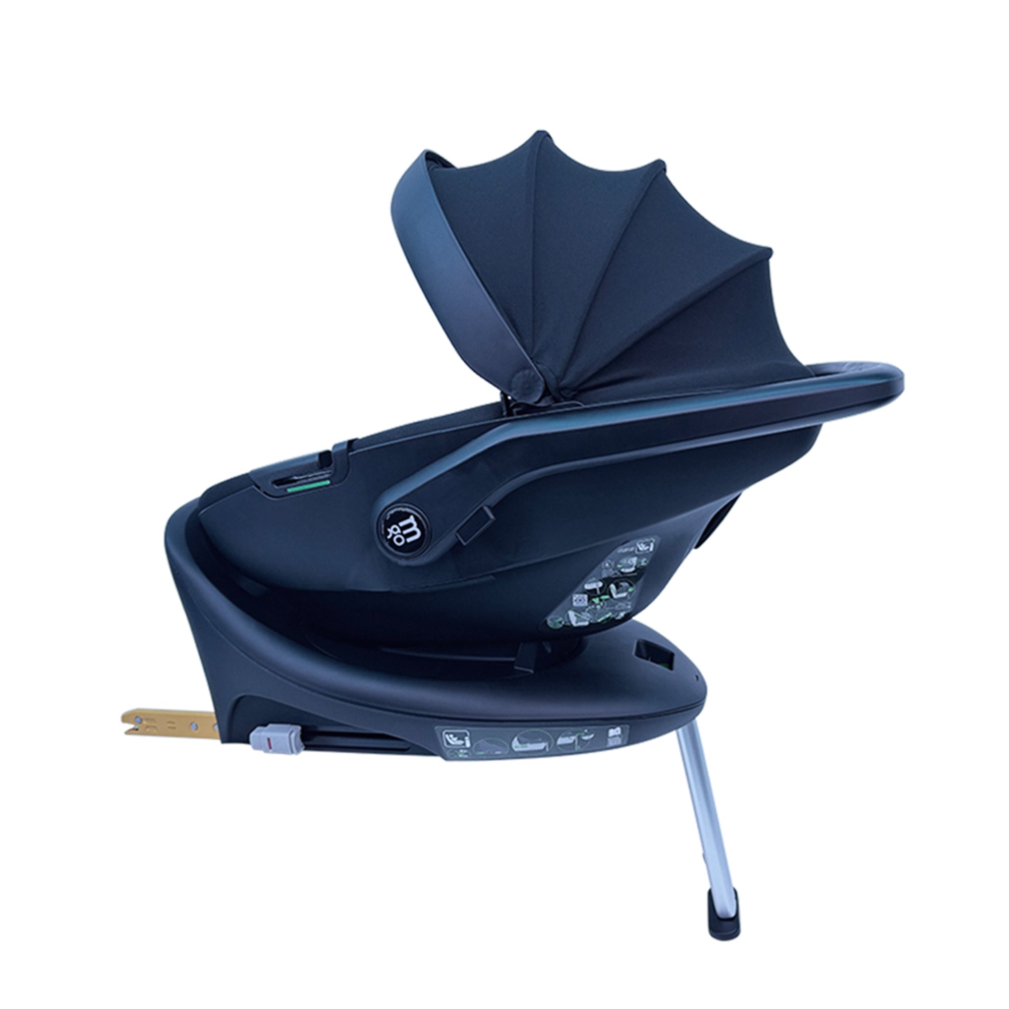 Mee-Go Cocoon Travel System with EVO Spin Car Seat and ISOFIX Base – Liquorice