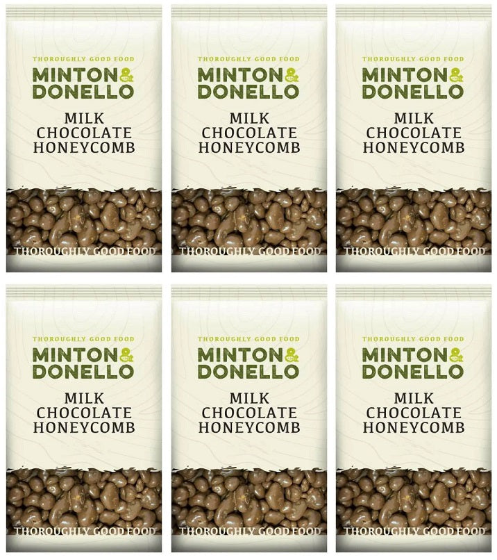 6 x Minton & Donello Milk Chocolate Honeycomb - 500g