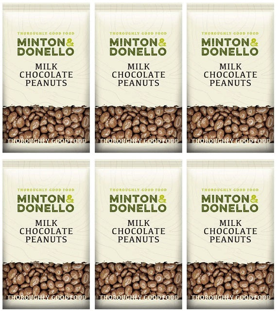 6 x Minton & Donello Milk Chocolate Peanuts - 500g