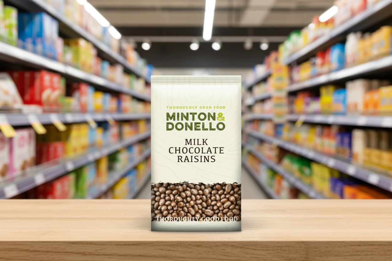 6 x Minton & Donello Milk Chocolate Raisins - 500g