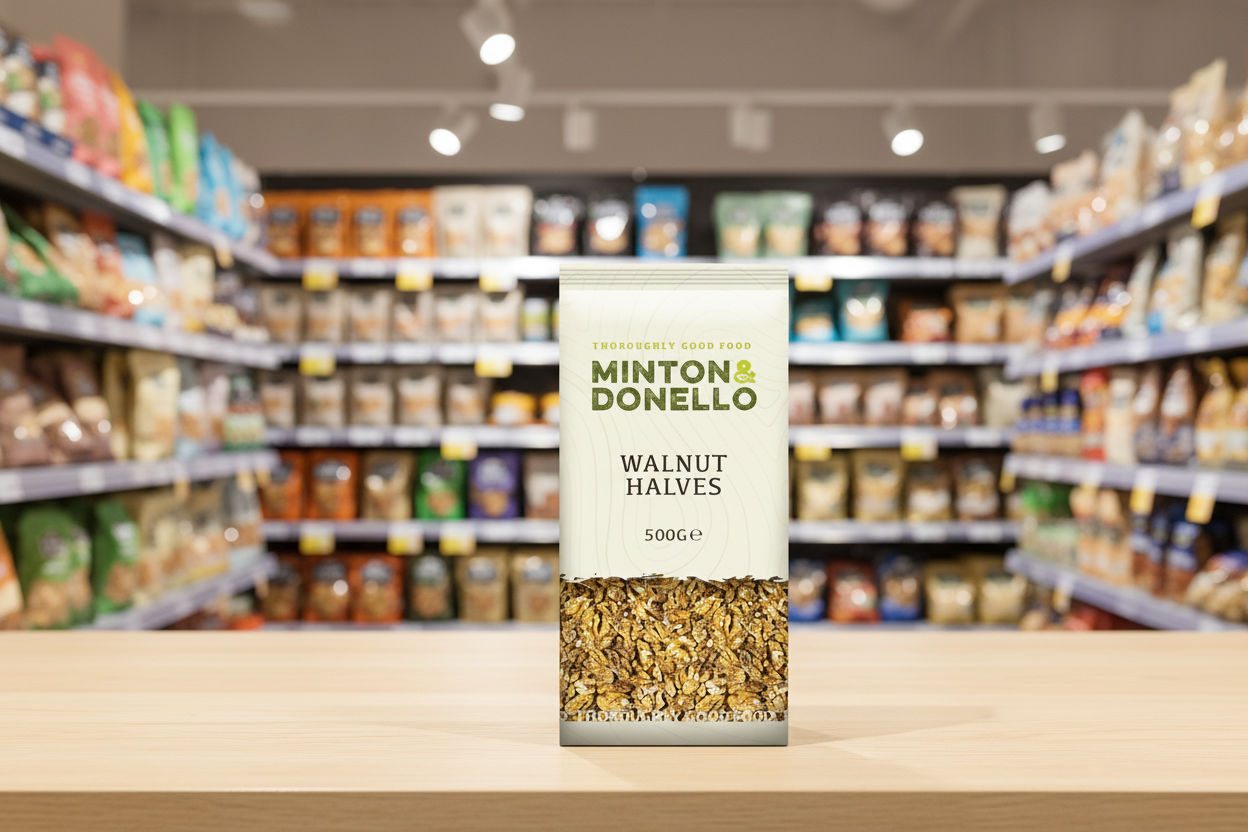 6 x Minton & Donello Walnut - Halves - 500g