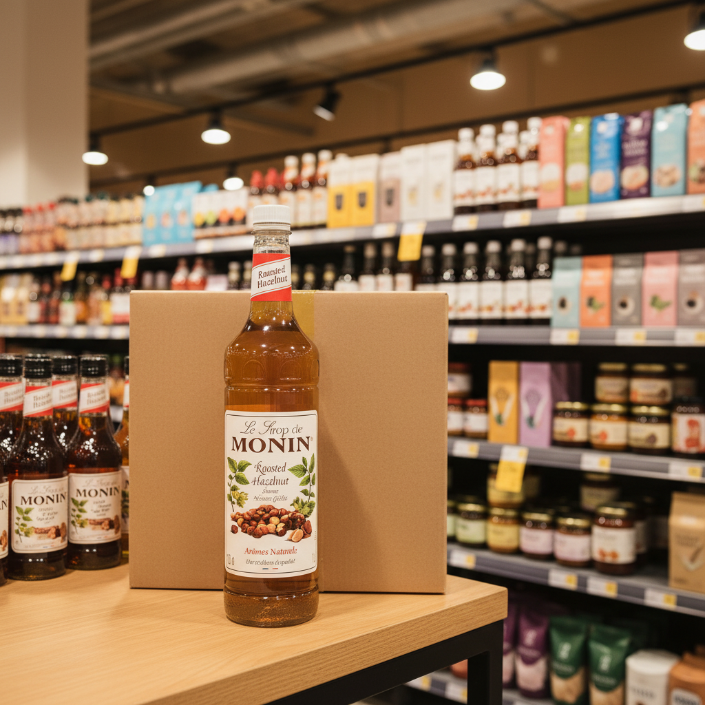 6 x Monin Roast Hazelnut Syrup 1Lt