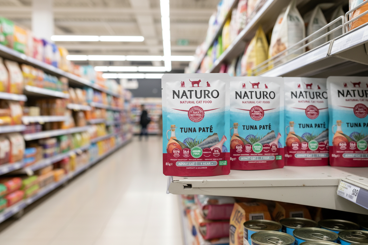 12 x Naturo Cat Pouch Tuna Pate  - 85GM