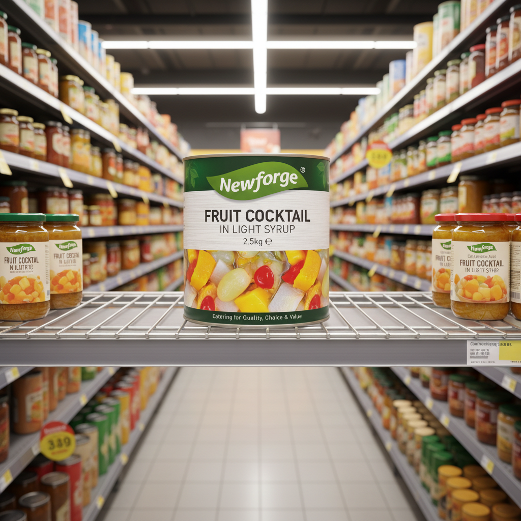 6 x Newforge Fruit Cocktail In Light Syrup 2.5Kg