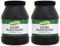 2 x Newforge Sliced Black Olives In Brine 2.4Kg