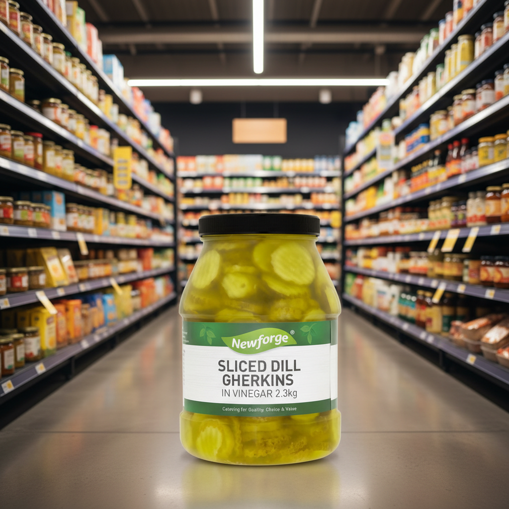 Newforge Sliced Dill Gherkins In Vinegar 2.3Kg
