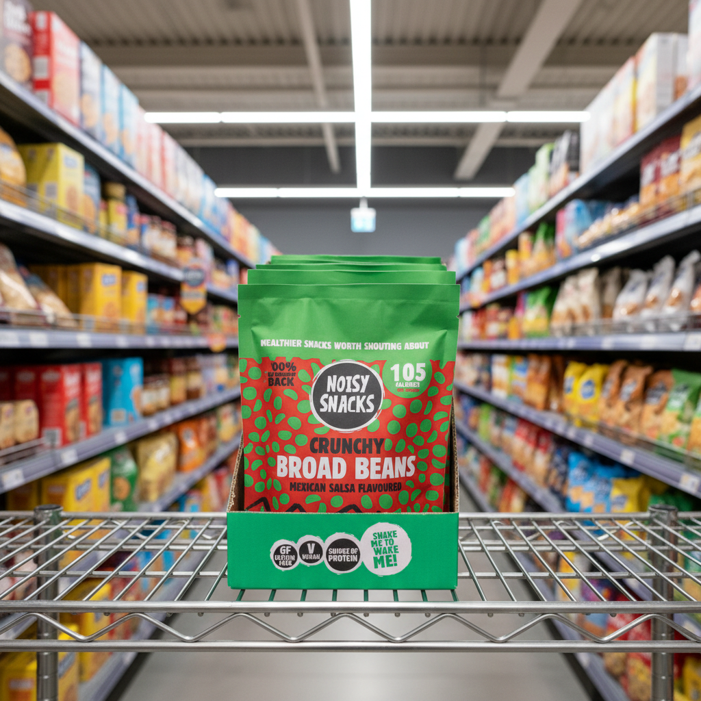 7 x Noisy Snacks Broad Beans Mexican Salsa - 100g